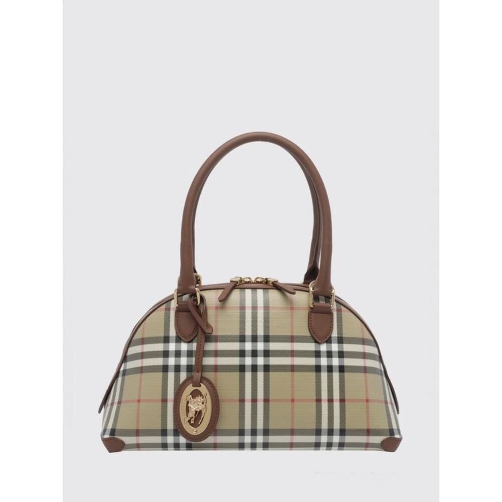 Burberry Women Burberry Primrose Vintage Check Canvas And Leather Bowling Bag